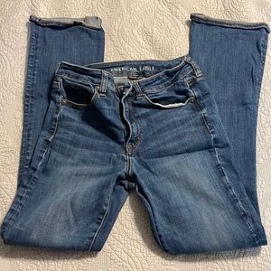 AE high rise skinny kick jean 6r